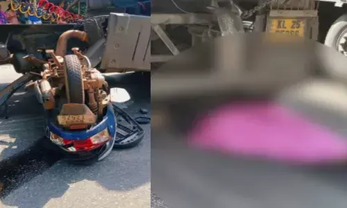 കൊല്ലം ദേശീയപാതയിൽ ജീവനെടുത്ത് അപകടം; ലോഡുമായി പോയ ടോറസ് ലോറിയും സ്‌കൂട്ടറും തമ്മിൽ കൂട്ടിയിടിച്ചു; ടയര്‍ ശരീരത്തിലൂടെ കയറിയിറങ്ങി യുവാവിന് ദാരുണാന്ത്യം