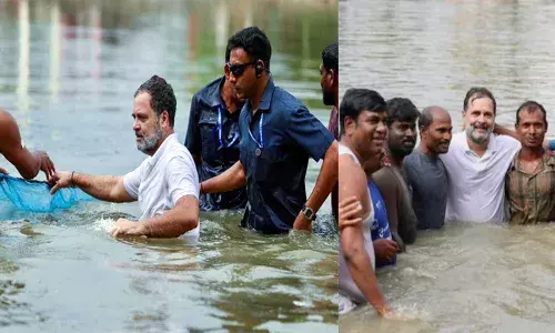 അവരെ കണ്ടതും വണ്ടി നിർത്തി ചാടി ഇറങ്ങി നേതാവ്; ഒന്നും നോക്കാതെ വെള്ള ടീഷ‍ർട്ടും ധരിച്ച് കുളത്തിൽ ഒരൊറ്റ ചാട്ടം; രാഹുൽ ഗാന്ധിയുടെ ബിഹാർ പ്രചാരണത്തിനിടെ സംഭവിച്ചത്