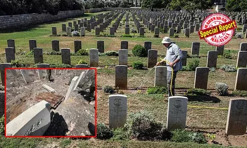 ഗസ്സയിലെ ബ്രിട്ടീഷ് യുദ്ധ സ്മൃതി കുടീരങ്ങളും ആയുധങ്ങള്‍ ഒളിപ്പിക്കാന്‍ ഹമാസ് കവചമാക്കി; ആയുധം കടത്തുന്ന തുരങ്കം  ഇസ്രയേല്‍ പ്രതിരോധ സേന ബോംബിട്ട് തകര്‍ത്തപ്പോള്‍ ശ്മശാനത്തിനും കേടുപാടുകള്‍; സ്മൃതി കൂടീരങ്ങളെ കവചമാക്കിയ ഹമാസിനെ പഴിച്ച് ഐഡിഎഫ്; വാര്‍ത്ത കേട്ട് വേദനയോടെ സൈനിക കുടുംബങ്ങള്‍