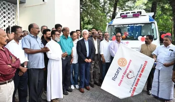 സമയക്കുറവ് ഇനി തടസ്സമല്ല: തിരുവനന്തപുരത്ത് രക്തദാനം പ്രോത്സാഹിപ്പിക്കാന്‍ റോട്ടറിയുടെ ബ്ലഡ് ബാങ്ക് ഓണ്‍ വീല്‍സ്
