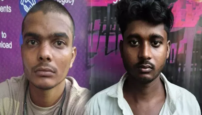 ബാഗുകളിൽ പ്രത്യേക അറകളിൽ ഒളിപ്പിച്ച കടത്തിയത് 7 കിലോ കഞ്ചാവ്; രണ്ട് ഇതരസംസ്ഥാന തൊഴിലാളികൾ പിടിയിൽ