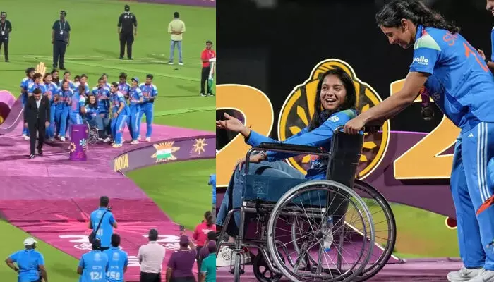 ഫീല്‍ഡില്‍ എനിക്ക് പോരാടാന്‍ കഴിഞ്ഞില്ല; പക്ഷേ, എന്റെ ഹൃദയം ഒരിക്കലും ടീം വിട്ടിരുന്നില്ല;  ഓരോ ആരവവും കണ്ണീരും എന്റേത് കൂടിയായിരുന്നു;   വിജയനിമിഷത്തിലും പ്രതികയെ ചേര്‍ത്തുപിടിച്ച് ടീം ഇന്ത്യ; വീല്‍ചെയറില്‍ വേദിയിലെത്തിച്ചത് സ്മൃതി മന്ദാന; ആനന്ദ കണ്ണീരില്‍ ഇന്ത്യന്‍ താരം