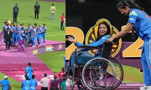 ഫീല്‍ഡില്‍ എനിക്ക് പോരാടാന്‍ കഴിഞ്ഞില്ല; പക്ഷേ, എന്റെ ഹൃദയം ഒരിക്കലും ടീം വിട്ടിരുന്നില്ല;  ഓരോ ആരവവും കണ്ണീരും എന്റേത് കൂടിയായിരുന്നു;   വിജയനിമിഷത്തിലും പ്രതികയെ ചേര്‍ത്തുപിടിച്ച് ടീം ഇന്ത്യ; വീല്‍ചെയറില്‍ വേദിയിലെത്തിച്ചത് സ്മൃതി മന്ദാന; ആനന്ദ കണ്ണീരില്‍ ഇന്ത്യന്‍ താരം