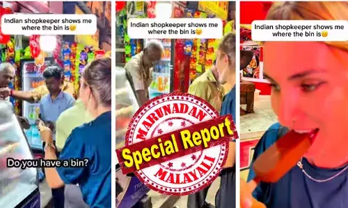 ഐസ്ക്രീം കവർ കളയാൻ ഡസ്റ്റ്ബിൻ ആവശ്യപ്പെട്ട് വിദേശ വിനോദസഞ്ചാരി; റോഡിൽ വലിച്ചെറിയാൻ കച്ചവടക്കാരൻ; കടയുടെ ചുറ്റും റോഡിലുമായി വലിച്ചെറിയപ്പെട്ട നിരവധി കവറുകൾ; അമ്പരന്ന് വിദേശ വനിത; വൈറലായി വീഡിയോ