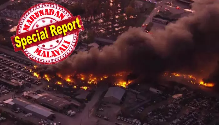 ടേക്ക് ഓഫിനിടെ ഇന്ധനം നിറച്ച ചരക്ക് വിമാനം പൊത്തിട്ടെറിച്ചു; കെന്റകി വിമാനത്താവളം സ്‌ഫോടനത്തില്‍ നടുങ്ങി; അഗ്നിക്കിരയായ കെട്ടിടങ്ങളില്‍ ആളുകള്‍ കുടുങ്ങിക്കിടക്കുന്നതായി ആശങ്ക; ഭയാനകമായ അഗ്നി നാളങ്ങള്‍ വിഴുങ്ങാതിരിക്കാന്‍ ഫയര്‍ എഞ്ചിനുകള്‍ ചീറി പായുന്നു; അനേകര്‍ക്ക് പരിക്കേറ്റതായി റിപ്പോര്‍ട്ടുകള്‍