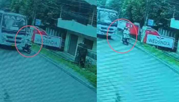 പിന്നിലൂടെ എത്തി ഇടിച്ചുതെറിപ്പിച്ച് സഫയുടെ പോക്ക്; തൽക്ഷണം റോഡിൽ തെറിച്ചുവീണ സ്കൂട്ടർ യാത്രികന് ദാരുണാന്ത്യം; ബസ് അമിതവേഗതയിലായിരുന്നുവെന്ന് നാട്ടുകാർ; സംഭവം കൊല്ലത്ത് പിന്നിലൂടെ എത്തി ഇടിച്ചുതെറിപ്പിച്ച് സഫയുടെ പോക്ക്; തൽക്ഷണം റോഡിൽ തെറിച്ചുവീണ സ്കൂട്ടർ യാത്രികന് ദാരുണാന്ത്യം; ബസ് അമിതവേഗതയിലായിരുന്നുവെന്ന് നാട്ടുകാർ; സംഭവം കൊല്ലത്ത്