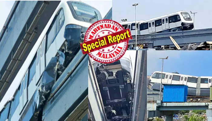 രാവിലെ ട്രാക്കിൽ അതിഭീകര കാഴ്ച; ഉഗ്ര ശബ്ദം കേട്ട് ആളുകൾ ഓടിയെത്തി; താഴോട്ട് വീണുപോകാതെ ജസ്റ്റ് മിസ്സിന് നിൽക്കുന്ന മോണോ റെയിൽ; പാതയിൽ നിന്ന് മറ്റൊരു ബീമിലേക്ക് തെന്നി മാറി അപകടം; ട്രെയിനിന്റെ അവസ്ഥ കണ്ട് തലയിൽ കൈവച്ച് ഓപ്പറേറ്റർമാർ രാവിലെ ട്രാക്കിൽ അതിഭീകര കാഴ്ച; ഉഗ്ര ശബ്ദം കേട്ട് ആളുകൾ ഓടിയെത്തി; താഴോട്ട് വീണുപോകാതെ ജസ്റ്റ് മിസ്സിന് നിൽക്കുന്ന മോണോ റെയിൽ; പാതയിൽ നിന്ന് മറ്റൊരു ബീമിലേക്ക് തെന്നി മാറി അപകടം; ട്രെയിനിന്റെ അവസ്ഥ കണ്ട് തലയിൽ കൈവച്ച് ഓപ്പറേറ്റർമാർ