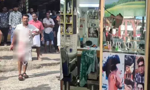 മൊബൈല്‍ ഫോണ്‍ ചാര്‍ജ് ചെയ്യാന്‍ അനുവദിച്ചില്ല; മദ്യലഹരിയില്‍ ബാര്‍ബര്‍ ഷോപ്പിന്റെ ചില്ലുകള്‍ അടിച്ച് തകര്‍ത്തു