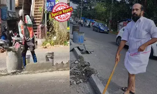 മുതുവറ ക്ഷേത്രത്തിന് മുന്നിലെ യുടേണ്‍ തന്നിഷ്ടപ്രകാരം കെട്ടിയടച്ച് നിര്‍മ്മാണ കമ്പനി; തൃശൂര്‍ ഭാഗത്ത് നിന്ന് വരുന്ന വാഹനങ്ങള്‍ തിരിയാന്‍ ദീര്‍ഘദൂരം സഞ്ചരിക്കേണ്ട ഗതികേടില്‍; നാട്ടുകാരുടെ ദുരിതം തീര്‍ക്കാര്‍ ഡിവൈഡര്‍ ചുറ്റിക കൊണ്ട് തല്ലിത്തകര്‍ത്ത് അനില്‍ അക്കര; ഒടുവില്‍ അമ്പലനട അടച്ചുകെട്ടിയത് പൊളിച്ചുനീക്കി കമ്പനി