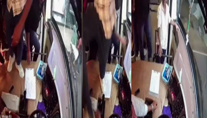 ആളുകൾ വരുന്നതിന് മുമ്പ് ബസെടുത്തതിനെ ചൊല്ലി ഉണ്ടായ തർക്കം; തിരുനക്കരയിൽ അന്തർസംസ്ഥാന ഡ്രൈവറെ ക്രൂരമായി മർദിച്ചു; നാല് പേർക്കെതിരെ കേസെടുത്ത് പോലീസ് ആളുകൾ വരുന്നതിന് മുമ്പ് ബസെടുത്തതിനെ ചൊല്ലി ഉണ്ടായ തർക്കം; തിരുനക്കരയിൽ അന്തർസംസ്ഥാന ഡ്രൈവറെ ക്രൂരമായി മർദിച്ചു; നാല് പേർക്കെതിരെ കേസെടുത്ത് പോലീസ്