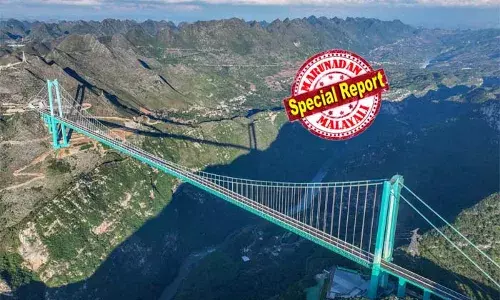 ലോകത്തിലെ ഏറ്റവും ഉയരത്തില്‍ സ്ഥിതി ചെയ്യുന്ന പാലം ചൈനയില്‍; ഗാങ്ഷ്യൂ പ്രവിശ്യയിലെ മലനിരയ്ക്ക് 625 മീറ്റര്‍ ഉയരത്തില്‍ നിര്‍മ്മിച്ച പാലം യാത്രക്കാര്‍ക്കായി തുറന്നു കൊടുത്തു; ലോകത്തെ അത്ഭുതപ്പെടുത്തുന്ന നിര്‍മ്മിതി രണ്ട് മണിക്കൂര്‍ ആയിരുന്ന യാത്ര രണ്ട് മിനിറ്റാക്കി കുറച്ചു