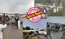 കാതടപ്പിക്കുന്ന രീതിയിൽ ഒരു പ്രൊപ്പല്ലർ ശബ്ദം കേട്ട് നാട്ടുകാർ ഓടിക്കൂടി; പിന്നാലെ ആകാശത്ത് ഭീകര കാഴ്ച; തലങ്ങും വിലങ്ങും താഴ്ന്ന് പറന്ന് പരിഭ്രാന്തി; തിരുച്ചിറപ്പള്ളിയെ വിറപ്പിച്ച് ദേശീയപാതയിൽ ചെറുവിമാനത്തിന് അടിയന്തര ലാൻഡിങ്ങ്; അപകടം പരിശീലനപ്പറക്കലിനിടെ; പൈലറ്റുമാർ രക്ഷപ്പെട്ടത് ഭാഗ്യം കൊണ്ട്