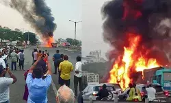 നിയന്ത്രണം വിട്ട കണ്ടെയ്‌നർ ലോറി മറ്റുവാഹനങ്ങളിലിടിച്ചു; അപകടത്തിൽ ആറ് പേർ മരിച്ചു; പത്ത് പേർക്ക് പരിക്ക്; മൂന്നു വാഹനങ്ങൾക്ക് തീപിടിച്ചു