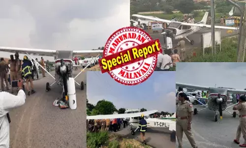 കാതടപ്പിക്കുന്ന രീതിയിൽ ഒരു പ്രൊപ്പല്ലർ ശബ്ദം കേട്ട് നാട്ടുകാർ ഓടിക്കൂടി; പിന്നാലെ ആകാശത്ത് ഭീകര കാഴ്ച; തലങ്ങും വിലങ്ങും താഴ്ന്ന് പറന്ന് പരിഭ്രാന്തി; തിരുച്ചിറപ്പള്ളിയെ വിറപ്പിച്ച് ദേശീയപാതയിൽ ചെറുവിമാനത്തിന് അടിയന്തര ലാൻഡിങ്ങ്; അപകടം പരിശീലനപ്പറക്കലിനിടെ; പൈലറ്റുമാർ രക്ഷപ്പെട്ടത് ഭാഗ്യം കൊണ്ട്