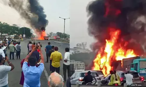 നിയന്ത്രണം വിട്ട കണ്ടെയ്‌നർ ലോറി മറ്റുവാഹനങ്ങളിലിടിച്ചു; അപകടത്തിൽ ആറ് പേർ മരിച്ചു; പത്ത് പേർക്ക് പരിക്ക്; മൂന്നു വാഹനങ്ങൾക്ക് തീപിടിച്ചു
