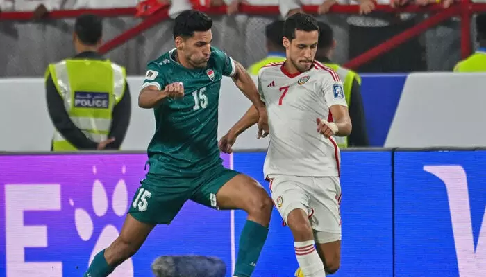 ലോകകപ്പ് യോഗ്യതാ പ്ലേഓഫ്; ആദ്യ പാദത്തിലെ വാശിയേറിയ പോരാട്ടത്തിൽ ഇറാഖിനെതിരെ സമനില പിടിച്ച് യുഎഇ; രണ്ടാം പാദം ഇരു ടീമുകൾക്കും നിർണായകം ലോകകപ്പ് യോഗ്യതാ പ്ലേഓഫ്; ആദ്യ പാദത്തിലെ വാശിയേറിയ പോരാട്ടത്തിൽ ഇറാഖിനെതിരെ സമനില പിടിച്ച് യുഎഇ; രണ്ടാം പാദം ഇരു ടീമുകൾക്കും നിർണായകം