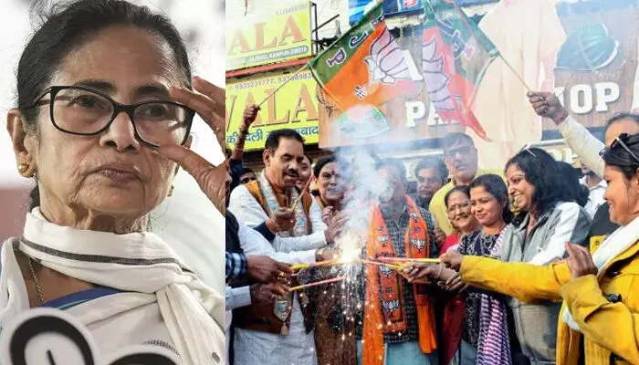 ബിഹാറില്‍ ഞങ്ങള്‍ വിജയിച്ചു, ഇനി ബംഗാളിന്റെ ഊഴമാണ്;  അടുത്ത ലക്ഷ്യം പ്രഖ്യാപിച്ച് ബിജെപി; നിയമസഭയില്‍ മധുരം വിതരണം ചെയ്ത് സുവേന്ദു അധികാരി; ഈ നാട് വേറെയാണെന്ന് തൃണമൂല്‍ കോണ്‍ഗ്രസ്