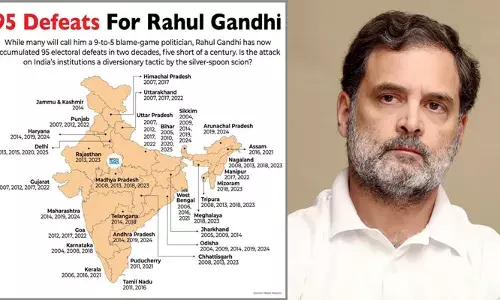 രാഹുല്‍ ഗാന്ധിയുടെ മറ്റൊരു തെരഞ്ഞെടുപ്പ് പരാജയം! തെരഞ്ഞെടുപ്പിലെ സ്ഥിരതയ്ക്ക് അവാര്‍ഡുകള്‍ ഉണ്ടായിരുന്നെങ്കില്‍ അവയെല്ലാം തൂത്തുവാരുമായിരുന്നു;  കോണ്‍ഗ്രസ് നേരിട്ട 95 തെരഞ്ഞെടുപ്പ് പരാജയങ്ങള്‍ ഭൂപടത്തില്‍ അടയാളപ്പെടുത്തി ബിജെപിയുടെ പരിഹാസം