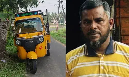 നിയന്ത്രണം വിട്ട പെട്ടി ഓട്ടോ മതിലിൽ ഇടിച്ച് മറിഞ്ഞു; ഒരാൾ മരിച്ചു; സംഭവം പാലക്കാട്