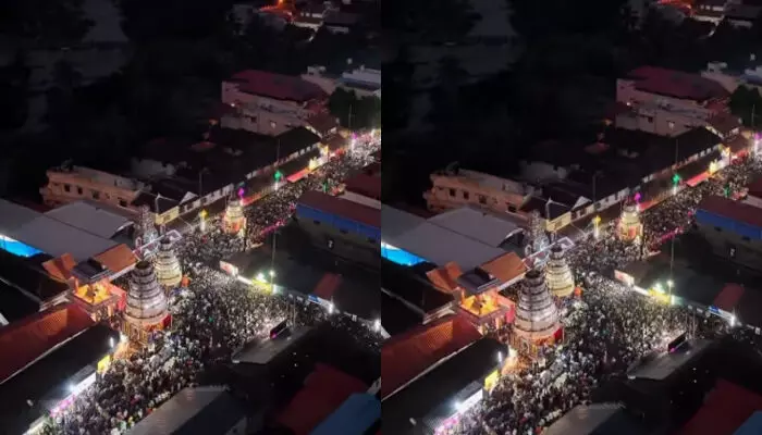 ക്ഷേത്ര നടയിൽ വരവറിയിച്ച പെരുമാൾ സാമി; കൽപ്പാത്തി അഗ്രഹാരത്തെ ഭക്തി സാന്ദ്രമാക്കി ദേവരഥ സംഗമം; അപൂർവ നിമിഷത്തിന് സാക്ഷിയായി ആയിരങ്ങൾ ക്ഷേത്ര നടയിൽ വരവറിയിച്ച പെരുമാൾ സാമി; കൽപ്പാത്തി അഗ്രഹാരത്തെ ഭക്തി സാന്ദ്രമാക്കി ദേവരഥ സംഗമം; അപൂർവ നിമിഷത്തിന് സാക്ഷിയായി ആയിരങ്ങൾ