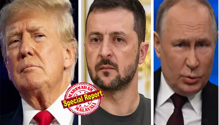 റഷ്യ പിടിച്ചെടുത്ത ഭൂമി അവര്ക്ക് കൈമാറണം; സൈന്യത്തിന്റെ വലിപ്പം കുറയ്ക്കുകയും ചില ആയുധങ്ങള് ഉപേക്ഷിക്കുകയും വേണം; പുടിനുമായുളള സമാധാന കരാര് അംഗീകരിക്കാന് സെലന്സ്ക്കിക്ക് മേല് സമ്മര്ദ്ദം ചെലുത്തി ട്രംപ്; ഗസ്സ വെടിനിര്ത്തല് മാതൃകയില് യുക്രെയിന് യുദ്ധം അവസാനിപ്പിക്കാന് 28 ഇന യുഎസ്-റഷ്യ രഹസ്യ സമാധാന പദ്ധതി റഷ്യ പിടിച്ചെടുത്ത ഭൂമി അവര്ക്ക് കൈമാറണം; സൈന്യത്തിന്റെ വലിപ്പം കുറയ്ക്കുകയും ചില ആയുധങ്ങള് ഉപേക്ഷിക്കുകയും വേണം; പുടിനുമായുളള സമാധാന കരാര് അംഗീകരിക്കാന് സെലന്സ്ക്കിക്ക് മേല് സമ്മര്ദ്ദം ചെലുത്തി ട്രംപ്; ഗസ്സ വെടിനിര്ത്തല് മാതൃകയില് യുക്രെയിന് യുദ്ധം അവസാനിപ്പിക്കാന് 28 ഇന യുഎസ്-റഷ്യ രഹസ്യ സമാധാന പദ്ധതി