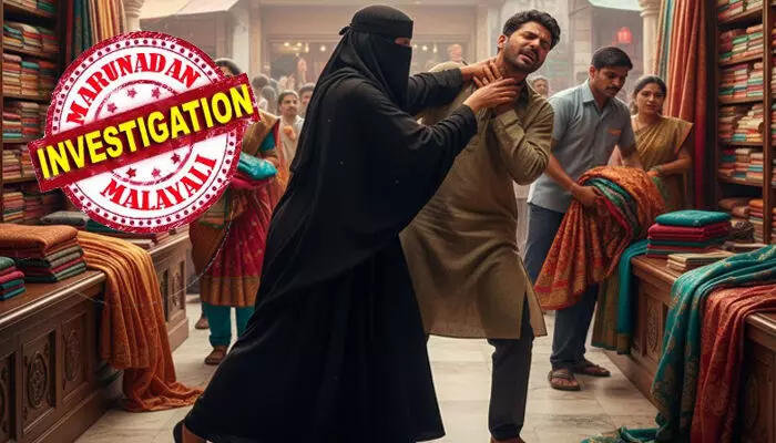 വസ്ത്രം വാങ്ങാനെന്ന വ്യാജേന തുണിക്കടയിലെത്തിയത് ബുർഖ ധരിച്ച്; കാഷ് കൗണ്ടറിൽ ഇരിക്കുകയായിരുന്ന കടയുടമയെ കഴുത്തിൽ കുത്തി വീഴ്ത്തി; ഓടി രക്ഷപ്പെടാൻ ശ്രമിച്ച യുവതിയെ കീഴ്പ്പെടുത്തി ജീവനക്കാർ; ഭർത്താവിനെ കുത്തിക്കൊല്ലാൻ ശ്രമിച്ച ഭാര്യയെ പിടികൂടി പോലീസ് വസ്ത്രം വാങ്ങാനെന്ന വ്യാജേന തുണിക്കടയിലെത്തിയത് ബുർഖ ധരിച്ച്; കാഷ് കൗണ്ടറിൽ ഇരിക്കുകയായിരുന്ന കടയുടമയെ കഴുത്തിൽ കുത്തി വീഴ്ത്തി; ഓടി രക്ഷപ്പെടാൻ ശ്രമിച്ച യുവതിയെ കീഴ്പ്പെടുത്തി ജീവനക്കാർ; ഭർത്താവിനെ കുത്തിക്കൊല്ലാൻ ശ്രമിച്ച ഭാര്യയെ പിടികൂടി പോലീസ്