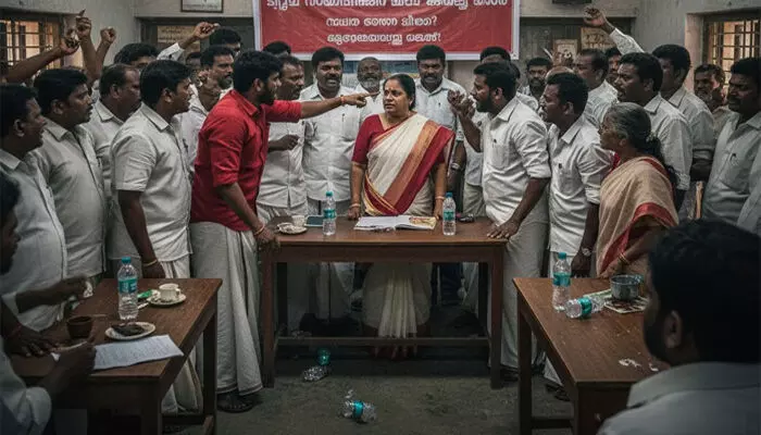 വനിതാ നേതാവിന് നാലാം തവണയും സീറ്റ് നൽകിയെന്ന് ആരോപണം; നെയ്യാറ്റിൻകര സിപിഎമ്മിൽ പൊട്ടിത്തെറി; ടൗൺ ബ്രാഞ്ച് കമ്മിറ്റിയിൽ വൻ പ്രതിഷേധം
