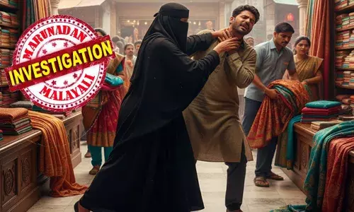 വസ്ത്രം വാങ്ങാനെന്ന വ്യാജേന തുണിക്കടയിലെത്തിയത് ബുർഖ ധരിച്ച്; കാഷ് കൗണ്ടറിൽ ഇരിക്കുകയായിരുന്ന കടയുടമയെ കഴുത്തിൽ കുത്തി വീഴ്ത്തി; ഓടി രക്ഷപ്പെടാൻ ശ്രമിച്ച യുവതിയെ കീഴ്‌പ്പെടുത്തി ജീവനക്കാർ; ഭർത്താവിനെ കുത്തിക്കൊല്ലാൻ ശ്രമിച്ച ഭാര്യയെ പിടികൂടി പോലീസ്