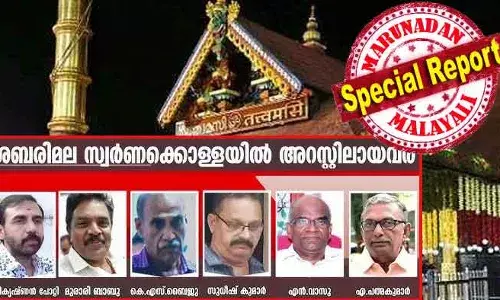ഭഗവാന്റെ വക ആരു കട്ടു കൊണ്ടു പോയാലും ഭഗവാന്‍ തിരിച്ചു കൊണ്ടു വരും; ഏതവന്‍ കൊണ്ടു പോയാലും! സ്ത്രീ പ്രവേശന സമയത്ത് സന്നിധാനത്തെ നിയന്ത്രിച്ച നാലു പേരും ഔട്ട്; സ്വര്‍ണ്ണ കൊള്ളയിലെ ഈ നാലു അറസ്റ്റുകള്‍ തിരിച്ചു കൊണ്ടു വരുന്നതും വിശ്വാസം; നവോത്ഥാന കളിയില്‍ ബാറ്റ് വീശിയ അഞ്ചാം വിക്കറ്റും വീഴുമോ? മണ്ഡലകാലം അറസ്റ്റുകളുടേത്