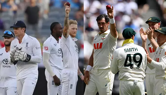 പെര്‍ത്തിലെ സ്റ്റാര്‍ക്ക് കൊടുങ്കാറ്റിന് അതേ നാണയത്തില്‍ സ്റ്റോക്‌സിന്റെ മറുപടി;  ഇംഗ്ലണ്ടിനെ 172 റണ്‍സിന് എറിഞ്ഞിട്ട ഓസിസിനും ബാറ്റിങ് തകര്‍ച്ച;  ഒന്‍പത് വിക്കറ്റിന് 123 റണ്‍സ് എന്ന നിലയില്‍;  ആഷസ് ടെസ്റ്റിന് ആവേശത്തുടക്കം; ആദ്യദിനം വീണത് 19 വിക്കറ്റ്