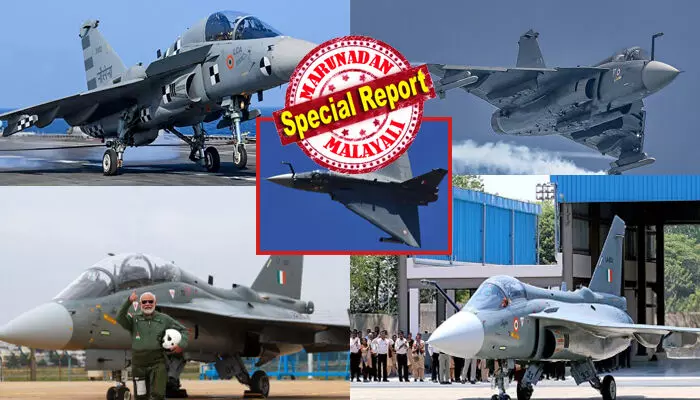 ലോകത്തിലെ തന്നെ ഏറ്റവും ഭാരവും വലിപ്പവും കുറഞ്ഞ വിമാനം; ക്ലോസ് കോംബാറ്റ്, ഗ്രൗണ്ട് അറ്റാക്ക് ദൗത്യങ്ങൾ വരെ കൈകാര്യം ചെയ്യാൻ കെൽപ്പുള്ളവൻ; മണിക്കൂറിൽ ഏകദേശം 2,205 കിലോമീറ്റർ വേഗതയിൽ പാഞ്ഞ് ശത്രുക്കളുടെ അടിവേര് പിഴുതെറിയാൻ മിടുക്കൻ; തദ്ദേശീയമായി നിർമ്മിച്ചെടുത്ത ഇന്ത്യൻ കരുത്ത്; പ്രതിരോധ മേഖലയ്ക്ക് തന്നെ അഭിമാനമായ ഫൈറ്റർ ജെറ്റ്; അറിയാം തേജസ് യുദ്ധവിമാനത്തെ കുറിച്ച് ലോകത്തിലെ തന്നെ ഏറ്റവും ഭാരവും വലിപ്പവും കുറഞ്ഞ വിമാനം; ക്ലോസ് കോംബാറ്റ്, ഗ്രൗണ്ട് അറ്റാക്ക് ദൗത്യങ്ങൾ വരെ കൈകാര്യം ചെയ്യാൻ കെൽപ്പുള്ളവൻ; മണിക്കൂറിൽ ഏകദേശം 2,205 കിലോമീറ്റർ വേഗതയിൽ പാഞ്ഞ് ശത്രുക്കളുടെ അടിവേര് പിഴുതെറിയാൻ മിടുക്കൻ; തദ്ദേശീയമായി നിർമ്മിച്ചെടുത്ത ഇന്ത്യൻ കരുത്ത്; പ്രതിരോധ മേഖലയ്ക്ക് തന്നെ അഭിമാനമായ ഫൈറ്റർ ജെറ്റ്; അറിയാം തേജസ് യുദ്ധവിമാനത്തെ കുറിച്ച്