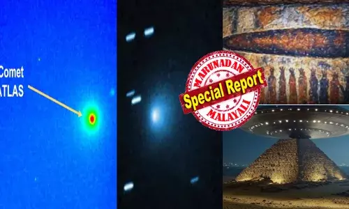 പോകുന്നത് വളരെ വിചിത്രമായ പാതയിലൂടെ; സൂര്യന് പിന്നിൽ ഒളിച്ചുകളി തുടർന്ന് ആ നിഗുഢ ഇന്റെർസ്റ്റെല്ലർ; സകല ക്യാമറകളും ഓണാക്കിയപ്പോൾ കണ്ടത് പതിറ്റാണ്ടുകൾക്ക് മുമ്പ് പിരമിഡിൽ കൊത്തിയിരുന്ന അതെ വസ്തു; വീണ്ടും കുഴപ്പിച്ച് 3ഐ/അറ്റ്‌ലസിന്റെ സഞ്ചാരം