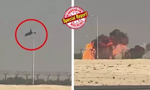 മുകളിലേക്ക് കുതിച്ചുയര്‍ന്ന് കരണം മറിയുന്നതിനിടെ പൊടുന്നനെ താഴേക്ക് പതിച്ചു; ദുബായ് എയര്‍ഷോയില്‍ ഇന്ത്യയുടെ തേജസ് യുദ്ധ വിമാനം തകര്‍ന്നുവീണത് ഒറ്റയ്ക്കുള്ള അഭ്യാസ പ്രകടനത്തിനിടെ; അപകടം അല്‍ മക്തൂം അന്താരാഷ്ട്ര വിമാനത്താവളത്തിന് സമീപം; അപകടം സ്ഥീരികരിച്ച് വ്യോമസേന; തകര്‍ന്നുവീഴുന്ന ദൃശ്യങ്ങള്‍ പുറത്ത്