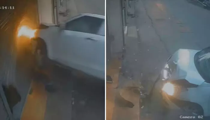 നിയന്ത്രണം വിട്ട് പാഞ്ഞെത്തിയ കാർ കടയുടെ ഷട്ടർ ഇടിച്ചു തകർത്തു; ഒഴിവായത് വൻ ദുരന്തം; സംഭവം പാലക്കാട്