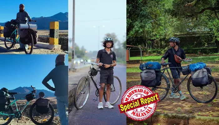 തിരക്കുള്ള നേതാവിന്റെ ഫോണിലേക്ക് പരിചയമില്ലാത്ത നമ്പറില്‍ നിന്നും അയച്ച സന്ദേശം; നിതിന്‍ ലഡാക്കിലെത്തിയപ്പോള്‍ 15000 ത്തോളം രൂപ വിലവരുന്ന സൈക്കിളുമായി കോണ്‍ഗ്രസ് പ്രവര്‍ത്തകര്‍;  ഡെംചോക്കില്‍ പുതിയ പാതയില്‍ ആദ്യമെത്തിയ സൈക്ലിസ്റ്റായി; ഉമ്മന്‍ചാണ്ടിയുടെ കോണ്‍ഗ്രസ് മരിച്ചിട്ടില്ല; കെസി വേണുഗോപാലിന് നന്ദി പറഞ്ഞ് മലയാളി യുവാവ്