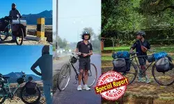 തിരക്കുള്ള നേതാവിന്റെ ഫോണിലേക്ക് പരിചയമില്ലാത്ത നമ്പറില്‍ നിന്നും അയച്ച സന്ദേശം; നിതിന്‍ ലഡാക്കിലെത്തിയപ്പോള്‍ 15000 ത്തോളം രൂപ വിലവരുന്ന സൈക്കിളുമായി കോണ്‍ഗ്രസ് പ്രവര്‍ത്തകര്‍;  ഡെംചോക്കില്‍ പുതിയ പാതയില്‍ ആദ്യമെത്തിയ സൈക്ലിസ്റ്റായി; ഉമ്മന്‍ചാണ്ടിയുടെ കോണ്‍ഗ്രസ് മരിച്ചിട്ടില്ല; കെസി വേണുഗോപാലിന് നന്ദി പറഞ്ഞ് മലയാളി യുവാവ്