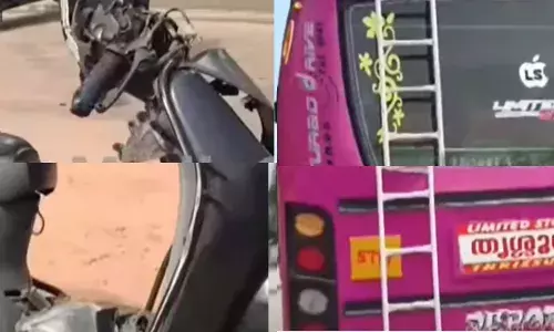 സ്റ്റോപ്പിലെത്താൻ മത്സര ഓട്ടം; മറ്റൊരു ബസിനെ ഓവർ ടേക്ക് ചെയ്യാൻ ശ്രമിക്കുന്നതിനിടെ ഉഗ്ര ശബ്ദം; അമിത വേഗതിയിലെത്തിയ ബസിടിച്ച് യുവതിക്ക് ദാരുണാന്ത്യം; നടുക്കം മാറാതെ നാട്ടുകാർ