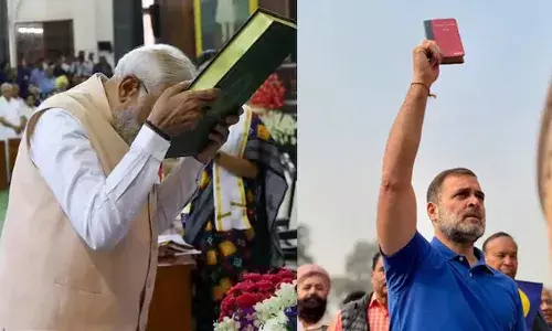 വികസിത ഭാരതത്തിനായി പൗരന്മാര്‍ കടമകള്‍ക്ക് പ്രാധാന്യം നല്‍കണം; ഭരണഘടന വാര്‍ഷികം ആഘോഷിക്കാന്‍ പോലും ചിലര്‍ മിനക്കെട്ടില്ലെന്ന് കോണ്‍ഗ്രസിനെതിരെ മോദിയുടെ ഒളിയമ്പ്;  ഭരണഘടനയുടെ സംരക്ഷകന്‍ താനെന്ന് രാഹുല്‍ ഗാന്ധി;  ഭരണഘടന ദിനത്തില്‍ വാക്‌പോര്