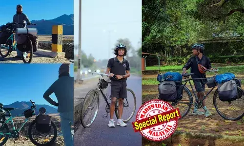 തിരക്കുള്ള നേതാവിന്റെ ഫോണിലേക്ക് പരിചയമില്ലാത്ത നമ്പറില്‍ നിന്നും അയച്ച സന്ദേശം; നിതിന്‍ ലഡാക്കിലെത്തിയപ്പോള്‍ 15000 ത്തോളം രൂപ വിലവരുന്ന സൈക്കിളുമായി കോണ്‍ഗ്രസ് പ്രവര്‍ത്തകര്‍;  ഡെംചോക്കില്‍ പുതിയ പാതയില്‍ ആദ്യമെത്തിയ സൈക്ലിസ്റ്റായി; ഉമ്മന്‍ചാണ്ടിയുടെ കോണ്‍ഗ്രസ് മരിച്ചിട്ടില്ല; കെസി വേണുഗോപാലിന് നന്ദി പറഞ്ഞ് മലയാളി യുവാവ്