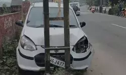 നിയന്ത്രണം വിട്ട കാർ വൈദ്യുതി പോസ്റ്റിലിടിച്ച് അപകടം; ഒരാള്‍ക്ക് പരിക്ക്; സംഭവം തൃശൂരിൽ