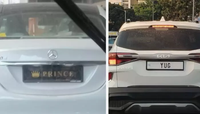 മുന്നിലൂടെ പോകുന്ന ഒരു ബെൻസിന്റെ നമ്പർ പ്ലേറ്റിൽ ഇടംപിടിച്ച് പ്രിൻസ്; കിയയിൽ കണ്ടത് മറ്റേതോ ഭാഷ; പിന്നാലെ പൂനെ ഭരണകൂടത്തിനെ ട്രോളി നെറ്റിസെന്‍സ്