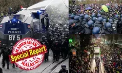 തീവ്രവലതുപക്ഷ പാർട്ടിയുടെ യുവജന വിഭാഗം രൂപീകരിക്കുന്നതിനുള്ള കൺവെൻഷനെതിരെ തെരുവിലിറങ്ങിയത് ആയിരക്കണക്കിനാളുകൾ; പ്രതിഷേധക്കാർ റോഡുകൾ ഉപരോധിച്ചതോടെ നേതാക്കളടക്കം കുടുങ്ങി; സമ്മേളനം ആരംഭിച്ചത് രണ്ട് മണിക്കൂറിലധികം വൈകി; യുദ്ധക്കളമായി ഗീസൻ നഗരം തീവ്രവലതുപക്ഷ പാർട്ടിയുടെ യുവജന വിഭാഗം രൂപീകരിക്കുന്നതിനുള്ള കൺവെൻഷനെതിരെ തെരുവിലിറങ്ങിയത് ആയിരക്കണക്കിനാളുകൾ; പ്രതിഷേധക്കാർ റോഡുകൾ ഉപരോധിച്ചതോടെ നേതാക്കളടക്കം കുടുങ്ങി; സമ്മേളനം ആരംഭിച്ചത് രണ്ട് മണിക്കൂറിലധികം വൈകി; യുദ്ധക്കളമായി ഗീസൻ നഗരം