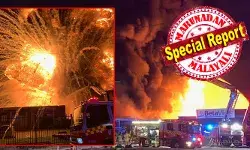 രാത്രി 11 മണിയോടെ ഉഗ്ര സ്ഫോടന ശബ്ദം; കെട്ടിടത്തിൻ്റെ ഭാഗങ്ങളും രാസവസ്തുക്കൾ നിറച്ച ടാങ്കുകൾ ഉയരത്തിലേക്ക് തെറിച്ചത് അഗ്നിപർവ്വതം പൊട്ടിത്തെറിക്കുന്നതിന് സമാനമായി; സിഡ്നിയിൽ മാലിന്യ സംസ്കരണ ഫാക്ടറിയിൽ വൻ തീപിടിത്തം; ആശങ്ക പടർത്തി ആകാശം മുട്ടുന്ന തീയും പുകയും രാത്രി 11 മണിയോടെ ഉഗ്ര സ്ഫോടന ശബ്ദം; കെട്ടിടത്തിൻ്റെ ഭാഗങ്ങളും രാസവസ്തുക്കൾ നിറച്ച ടാങ്കുകൾ ഉയരത്തിലേക്ക് തെറിച്ചത് അഗ്നിപർവ്വതം പൊട്ടിത്തെറിക്കുന്നതിന് സമാനമായി; സിഡ്നിയിൽ മാലിന്യ സംസ്കരണ ഫാക്ടറിയിൽ വൻ തീപിടിത്തം; ആശങ്ക പടർത്തി ആകാശം മുട്ടുന്ന തീയും പുകയും