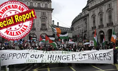 നിങ്ങളുടെ കൈകളില്‍ ചോരയാണ് സ്റ്റര്‍മാര്‍; ഗസ്സയെ പട്ടിണിക്കിടുന്നത് നിര്‍ത്തൂ; ഫലസ്തീന് മരണമില്ല; ഭീകര രാഷ്ട്രമായ ഇസ്രായേല്‍ തുലയട്ടെ; ലണ്ടനില്‍ ഇസ്രയേലിനെ ശപിച്ചും ഫലസ്തീനെ സ്തുതിച്ചും മുദ്രാവാക്യം മുഴക്കി റാലി നടത്തിയത് ആയിരങ്ങള്‍