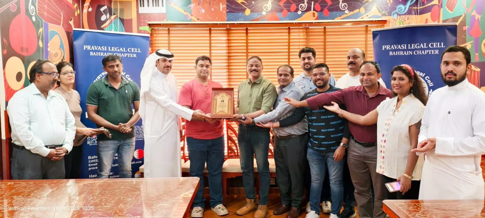 ബഹ്റൈന്‍ ഇന്ത്യന്‍ എംബസിയിലെ അഡ്മിനിസ്‌ട്രേറ്റീവ് അസിസ്റ്റന്റ് വികാസ് നാഗ്യക്ക് പ്രവാസി ലീഗല്‍ സെല്‍ യാത്രയയപ്പ് നല്‍കി