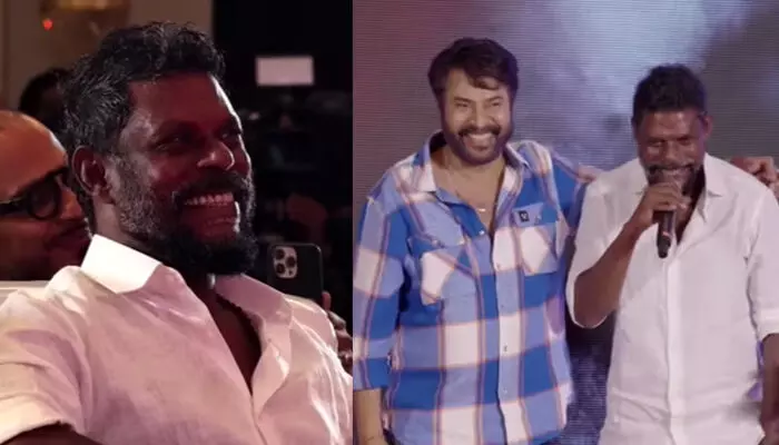 സംസാരിക്കാൻ അറിയില്ലെന്ന് വിനായകൻ; നന്നായിട്ട് അഭിനയിക്കാനറിയാമെന്ന് മെഗാസ്റ്റാറിന്റെ മറുപടി; ഒരുപാട് കുസൃതികൾ കാണിക്കുമെങ്കിലും സിനിമ കാണുമ്പോള് വാത്സല്യം തോന്നും; പ്രശംസിച്ച് മമ്മൂട്ടി സംസാരിക്കാൻ അറിയില്ലെന്ന് വിനായകൻ; നന്നായിട്ട് അഭിനയിക്കാനറിയാമെന്ന് മെഗാസ്റ്റാറിന്റെ മറുപടി; ഒരുപാട് കുസൃതികൾ കാണിക്കുമെങ്കിലും സിനിമ കാണുമ്പോള് വാത്സല്യം തോന്നും; പ്രശംസിച്ച് മമ്മൂട്ടി