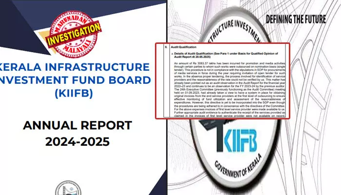 30 കോടിയുടെ കൊള്ള! നിയമം തെറ്റിച്ച് പൊതുപണം മുക്കി; ടെന്‍ഡറില്ലാതെ കോടികള്‍ ഒഴുക്കി, തെളിവു ചോദിച്ചപ്പോള്‍ നല്‍കാനാവില്ലെന്ന് കൈമലര്‍ത്തി; കൈയോടെ പിടിക്കപ്പെട്ടപ്പോള്‍ ഇനി ഇതാണ് നിയമം എന്ന് തിരുത്തിയെഴുതി; ഇഡി വട്ടമിട്ട് പറക്കുന്നതിനിടെ, കിഫ്ബി മാനേജ്മെന്റിന്റെ ഞെട്ടിക്കുന്ന തട്ടിപ്പ് വെളിപ്പെടുത്തി ഓഡിറ്റ് റിപ്പോര്‍ട്ട്