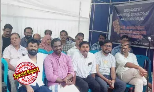 കൂലി ഔദാര്യമല്ല, അവകാശം;  നാല് മാസത്തിലേറെയായി ശമ്പളം ലഭിക്കാതെ ജീവനക്കാര്‍;  പകപോക്കല്‍ നടപടികളും;  മാധ്യമം ആസ്ഥാനത്ത് ജീവനക്കാരുടെ രാപ്പകല്‍ സമരം; പിന്തുണയുമായി മുന്‍ ജീവനക്കാര്‍; ഐക്യദാര്‍ഢ്യപ്രകടനവുമായി കെയുഡബ്ലുജെ