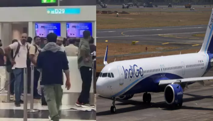 പുലര്ച്ചെ പുറപ്പെടേണ്ടിയിരുന്ന ഇൻഡിഗോ വിമാനം അനാഥമായി ടാക്സിവേയിൽ തന്നെ തുടരുന്നു; ആകെ മുഷിഞ്ഞ് വലഞ്ഞ് യാത്രക്കാർ; വൈകിയതിന് പിന്നിലെ കാരണം പറഞ്ഞ് അധികൃതർ പുലര്ച്ചെ പുറപ്പെടേണ്ടിയിരുന്ന ഇൻഡിഗോ വിമാനം അനാഥമായി ടാക്സിവേയിൽ തന്നെ തുടരുന്നു; ആകെ മുഷിഞ്ഞ് വലഞ്ഞ് യാത്രക്കാർ; വൈകിയതിന് പിന്നിലെ കാരണം പറഞ്ഞ് അധികൃതർ