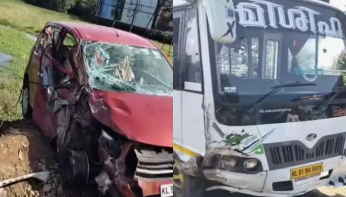 കുന്നംകുളത്ത് വൻ അപകടം; സ്കൂൾ ബസും കാറും തമ്മിൽ കൂട്ടിയിടിച്ച് വിദ്യാർത്ഥികൾ ഉൾപ്പെടെ അഞ്ച് പേർക്ക് പരിക്ക്; കാറിൽ സഞ്ചരിച്ചവരുടെ നില ഗുരുതരം; ആശുപത്രിയിൽ പ്രവേശിപ്പിച്ചു കുന്നംകുളത്ത് വൻ അപകടം; സ്കൂൾ ബസും കാറും തമ്മിൽ കൂട്ടിയിടിച്ച് വിദ്യാർത്ഥികൾ ഉൾപ്പെടെ അഞ്ച് പേർക്ക് പരിക്ക്; കാറിൽ സഞ്ചരിച്ചവരുടെ നില ഗുരുതരം; ആശുപത്രിയിൽ പ്രവേശിപ്പിച്ചു